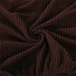 Housse marron imperméable sur fauteuil cabriolet, vue de face
