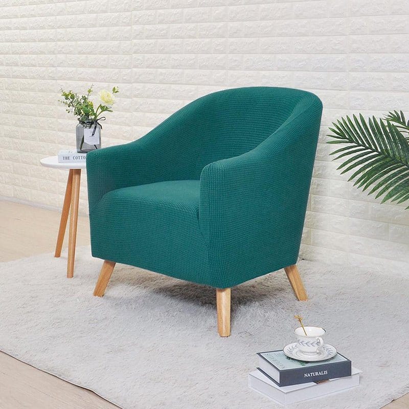 Vue rapprochée de la texture imperméable de la housse turquoise