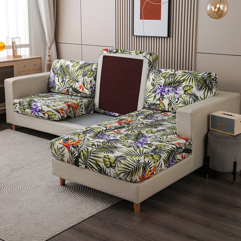 Vue d'ensemble de plusieurs coussins avec motifs géométriques