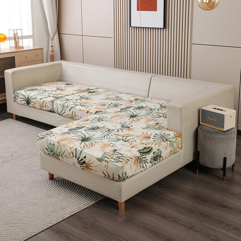 Gros plan sur le tissu doux et extensible de la housse