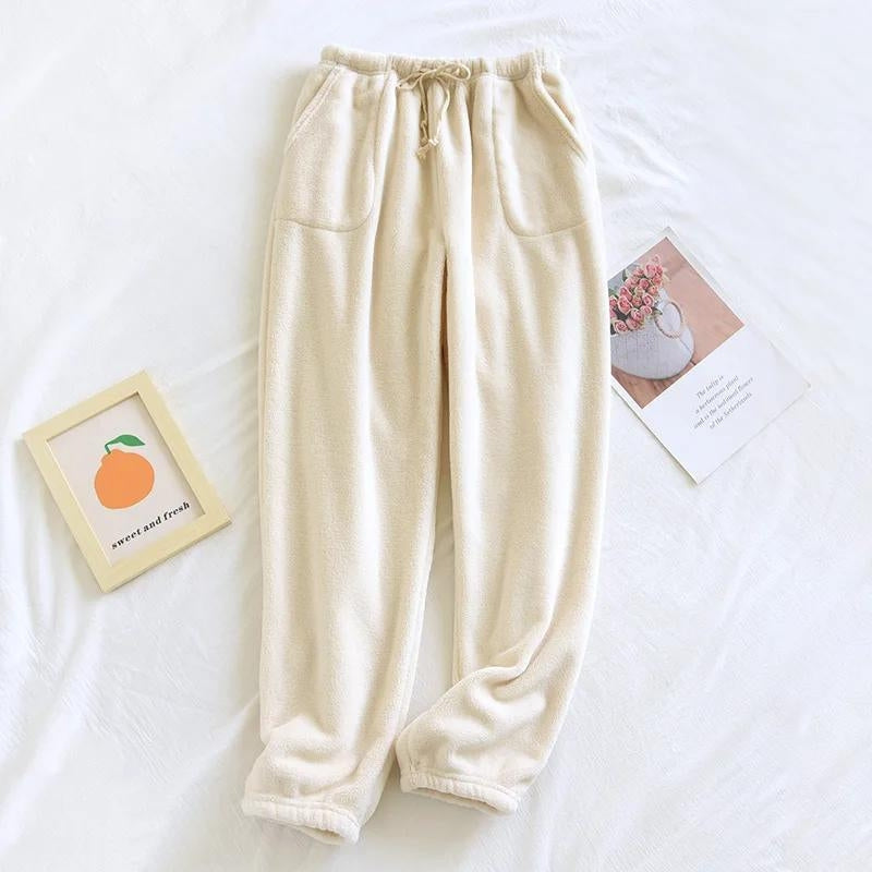 Bas de pyjama gris anthracite en pilou, poches visibles