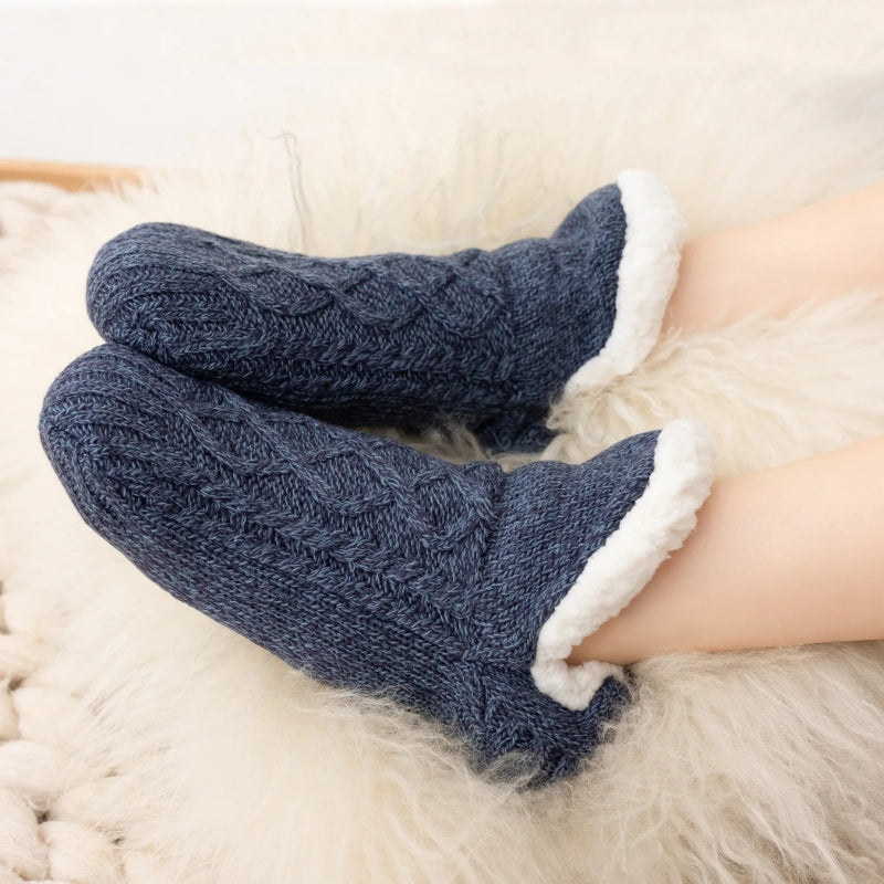 Chaussettes d'hiver bleu marine en Pilou Pilou pour homme