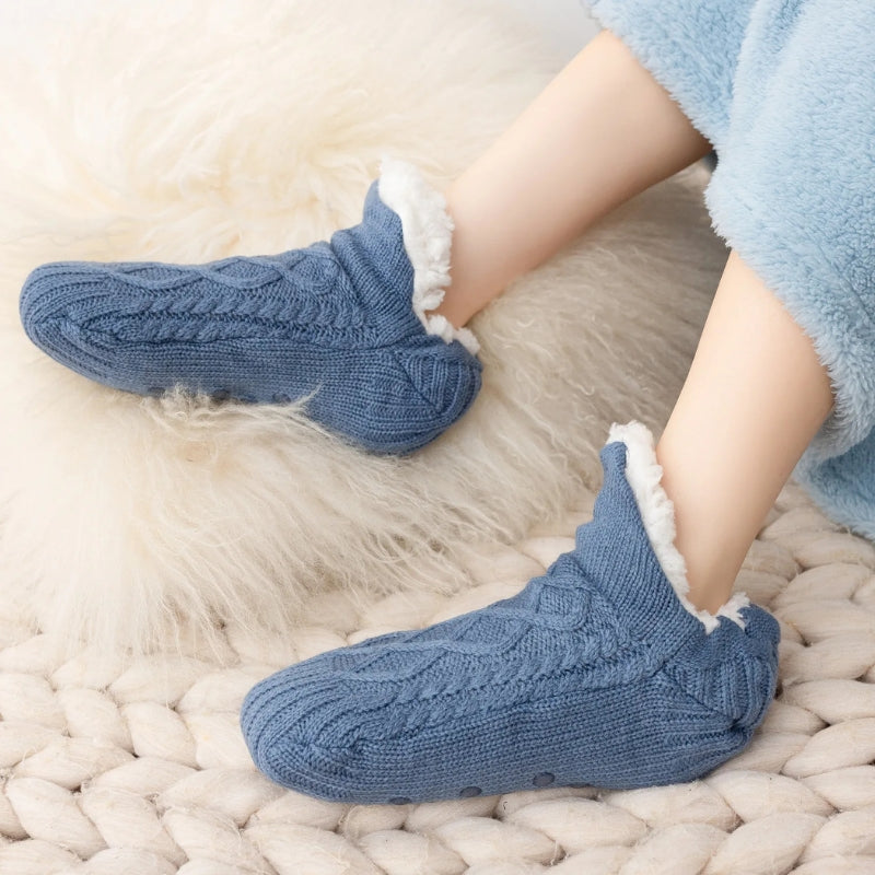 Chaussettes polaires bleues pour homme avec intérieur blanc douillet