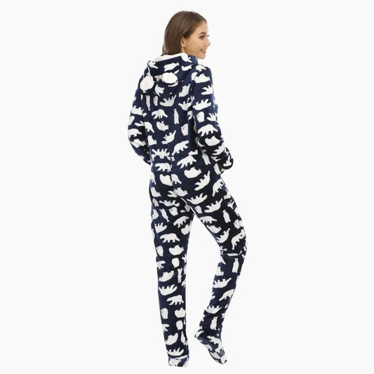 Combinaison bleu marine avec motifs ours polaires