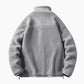 Veste polaire grise pour homme avec col montant