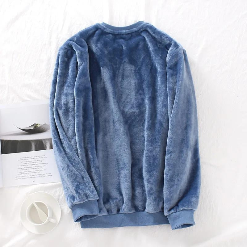 Haut de pyjama bleu clair en Pilou pour homme
