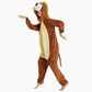 Combinaison lion en polaire avec capuche et queue visible