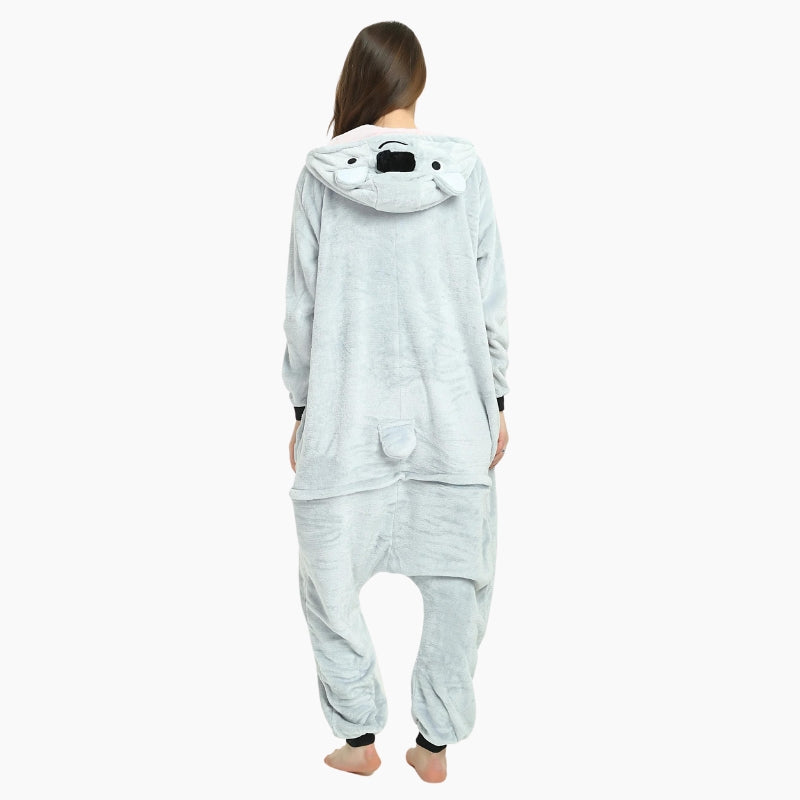 Combinaison koala en Pilou Pilou avec capuche et oreilles