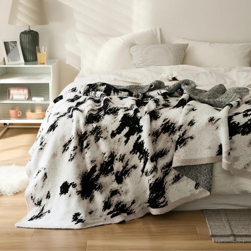 Zoom sur la matière du plaid noir et blanc