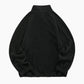 Pull noir doudou femme avec col montant, vue de face