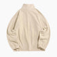 Pull beige pour femme avec col montant et manches longues