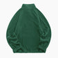 Pull vert molletonné pour femme avec col montant
