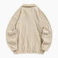 Pull beige en matière moumoute pour femme, vue de face