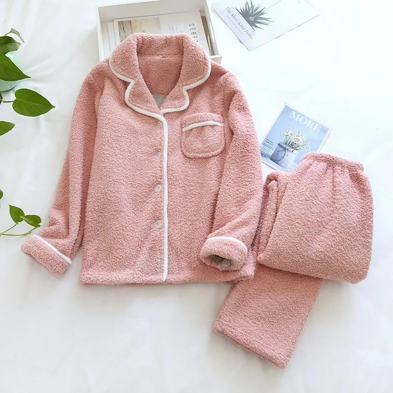 Ensemble pyjama rose avec bas élastique à la taille