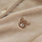 Vue de face du pyjama flanelle homme, col replié et boutons