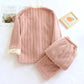 Pyjama rose Pilou Pilou avec col V et boutons