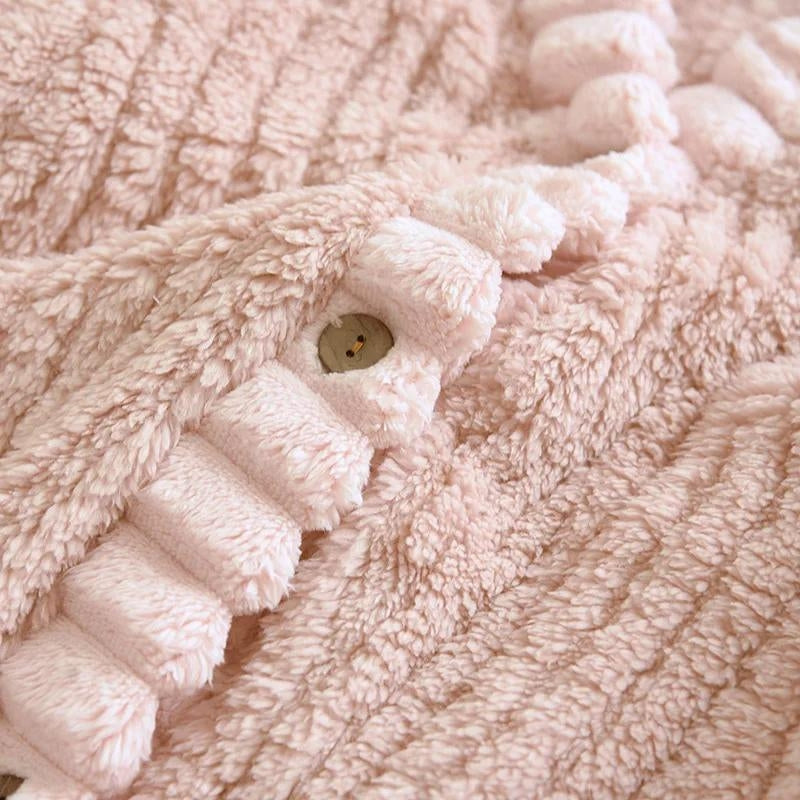 Vue de profil du pyjama rose avec élastique à la taille