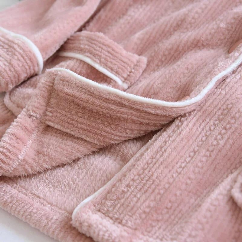 Ensemble pyjama polaire rose, haut et bas assortis