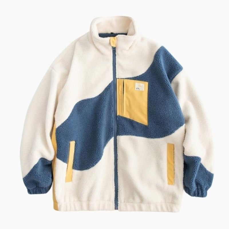 Détail de la veste polaire chic pour femme