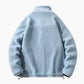 Veste polaire sherpa homme bleu ciel sur cintre