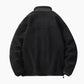 Veste noire rembourrée pour homme avec col montant
