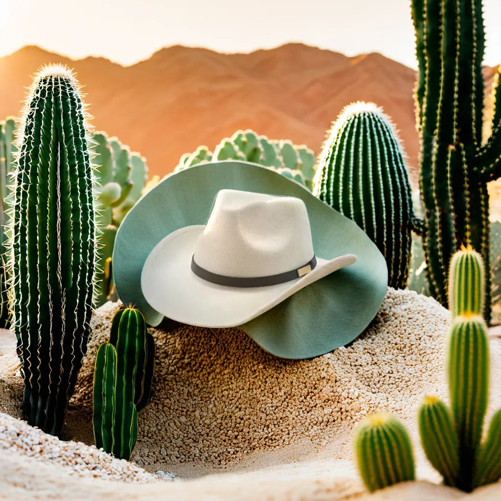 Chapeau cowboy suspendu à un crochet contre un mur en bois