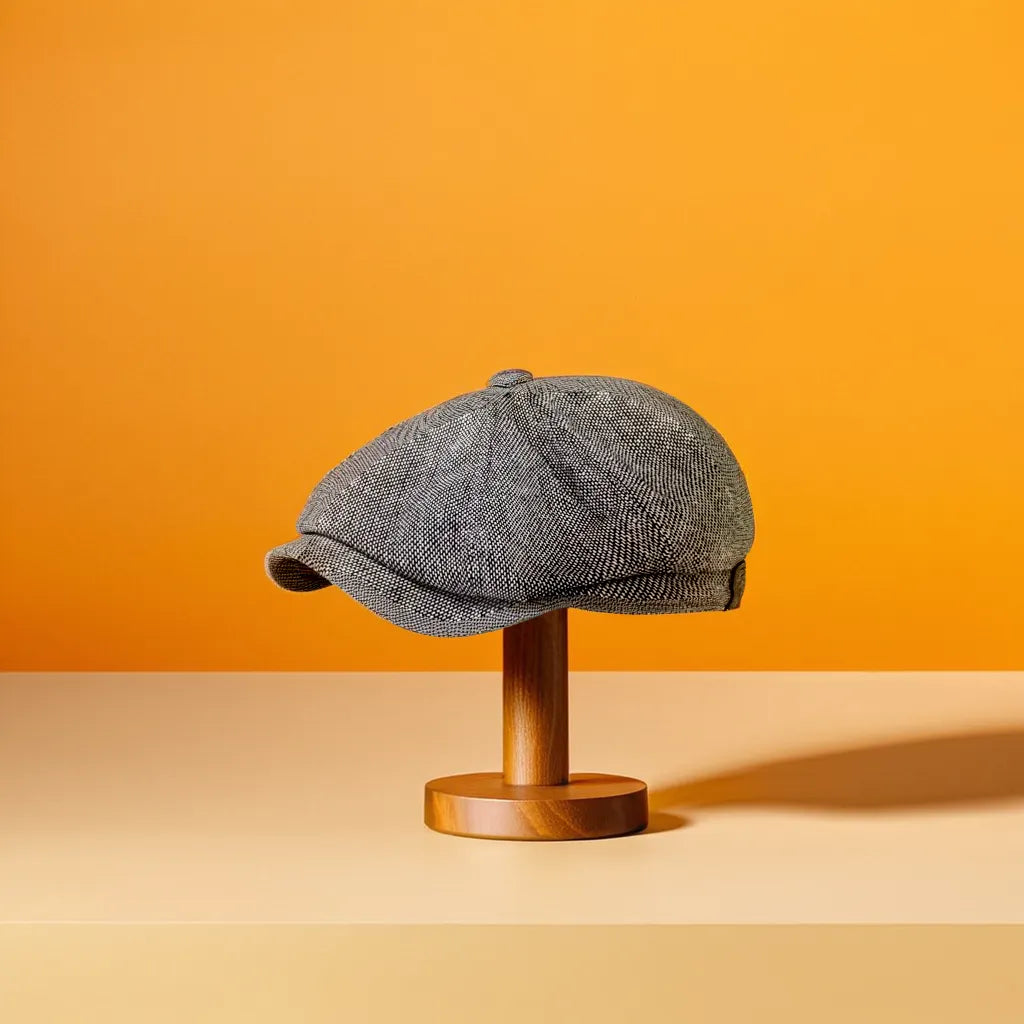 Gros plan sur la texture d'une casquette rétro