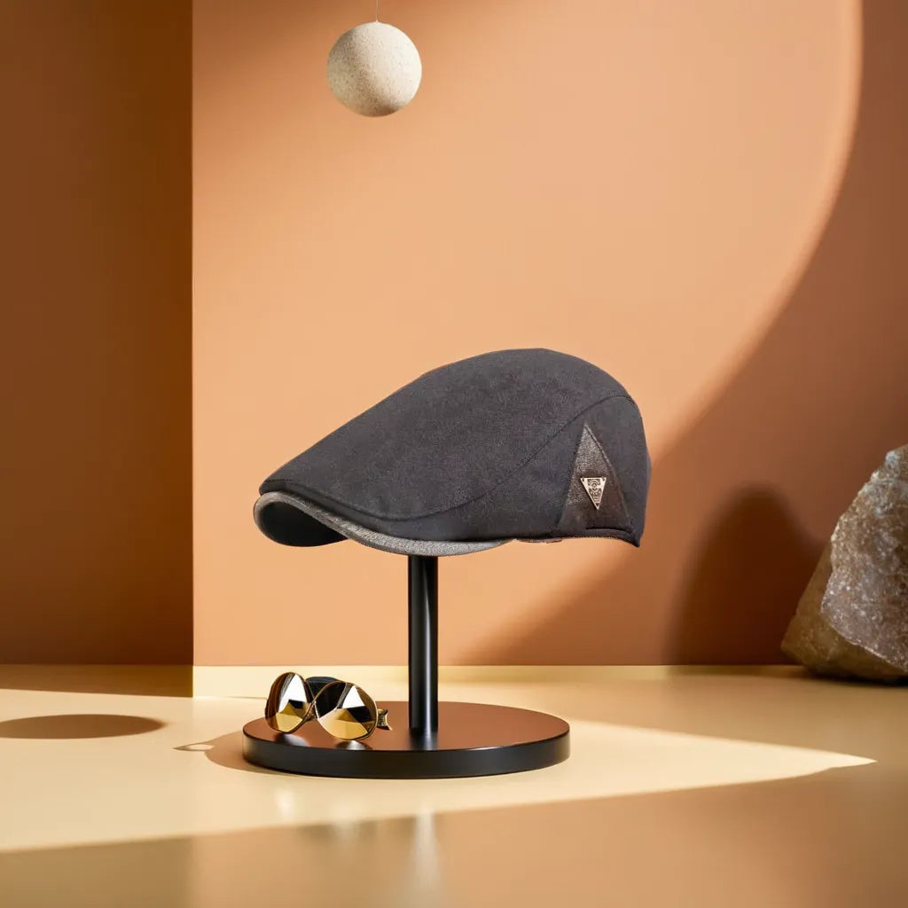 Vue de profil d'un homme avec un béret