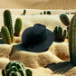 Détail du cordon en cuir sur un chapeau cowboy