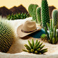 Gros plan sur un chapeau cowboy avec cordon décoratif