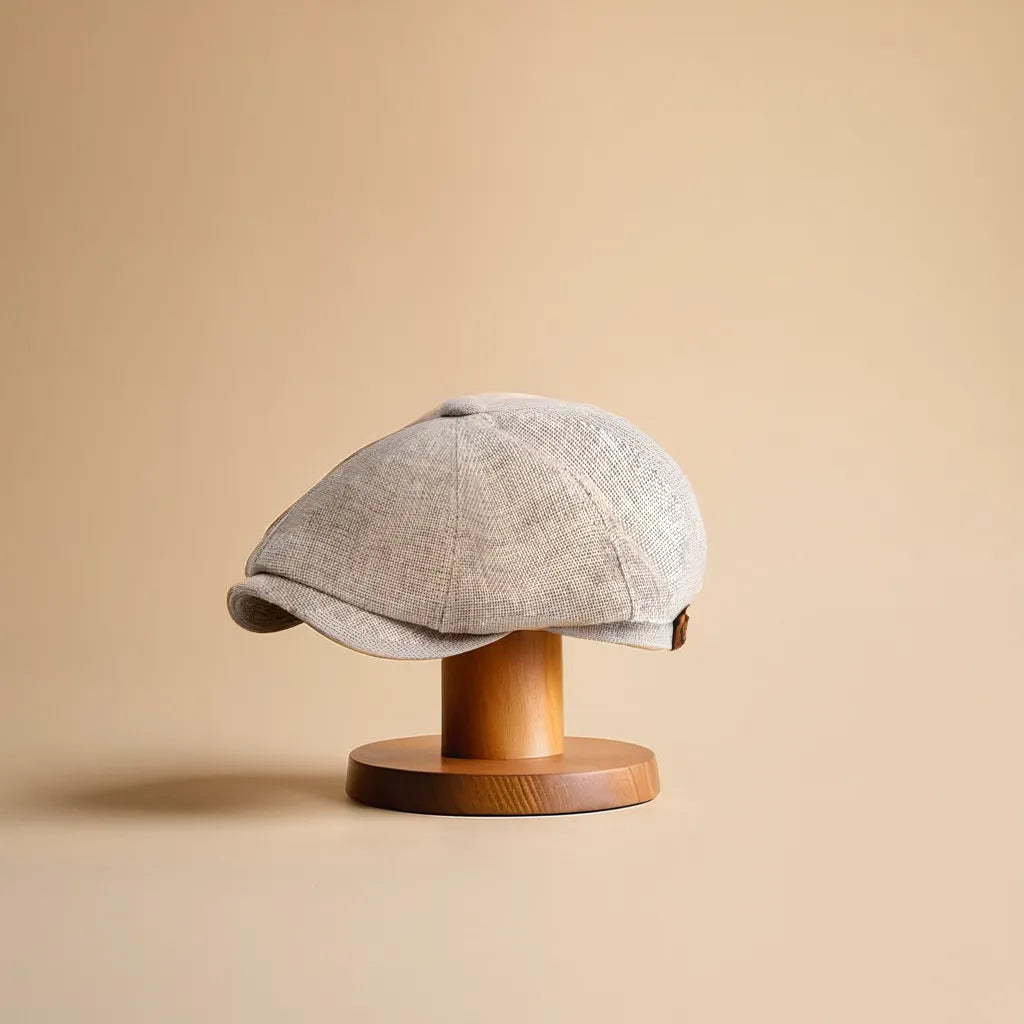 Détail de la texture en coton d'une casquette rétro