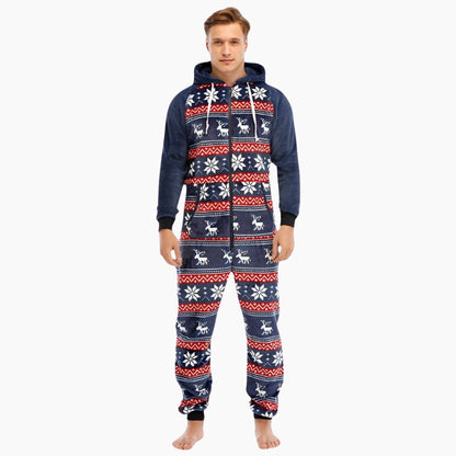 Détail des motifs rouges et blancs sur fond bleu marine