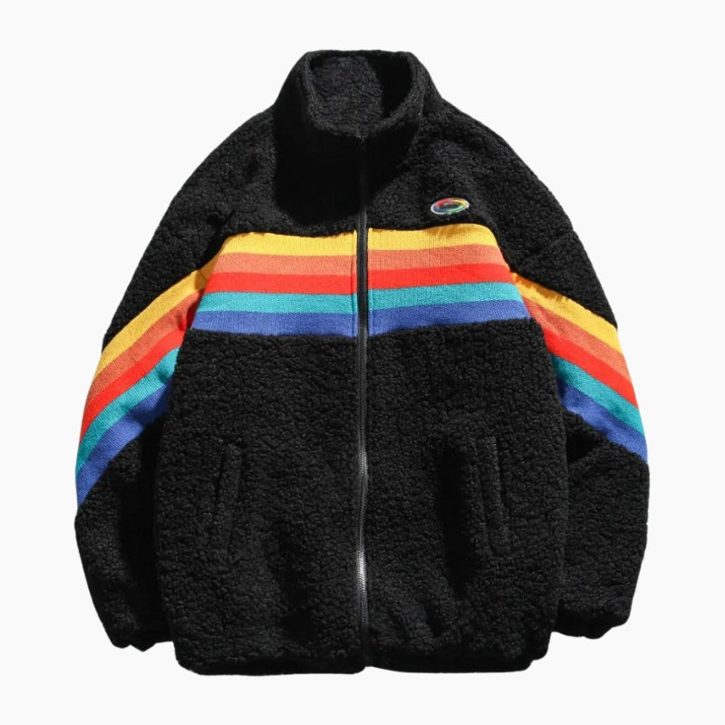 Vue de face d'une veste polaire douce pour femme