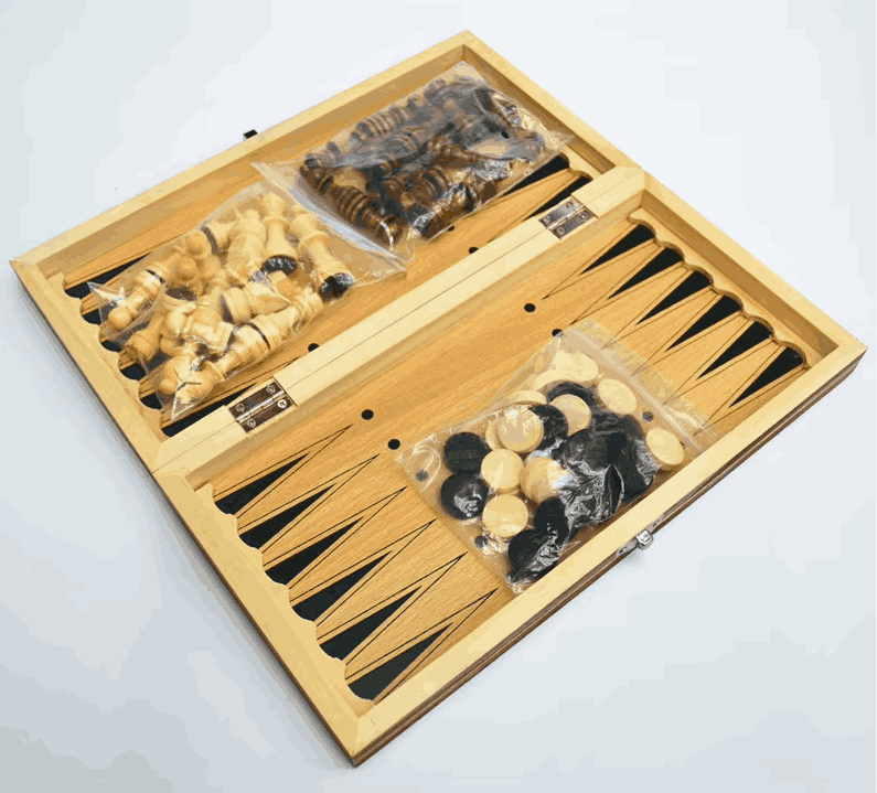 Jeu 3-en-1 avec rangement intérieur pour pièces