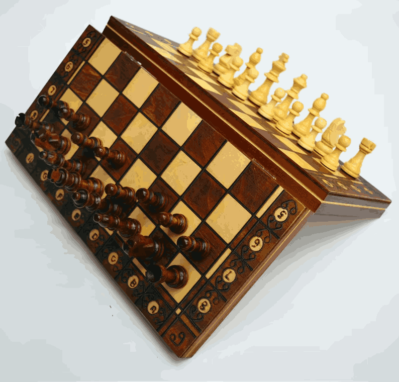 Jeu pliable magnétique pour échecs, dames, backgammon