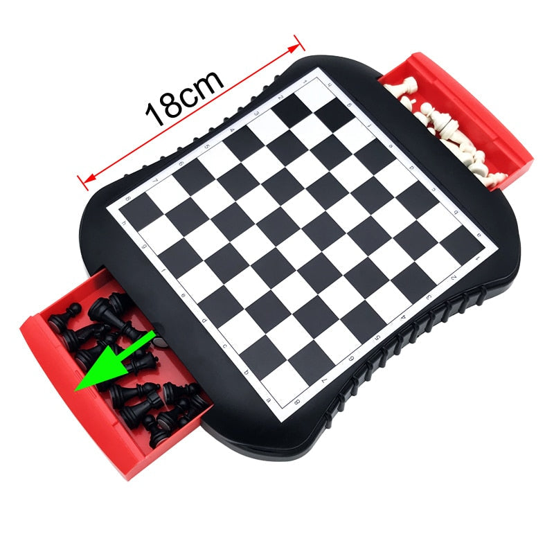 Dimensions du jeu d'échecs pour débutants en gros plan