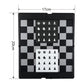 Dimensions du jeu d'échecs compact, idéal pour voyager
