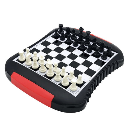 Jeu d'échecs magnétique avec rangement pratique pour débutants