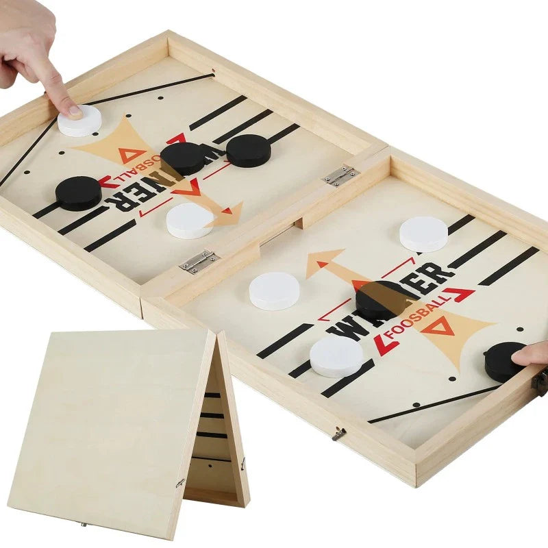 Planche de jeu de palet pliée pour un rangement compact