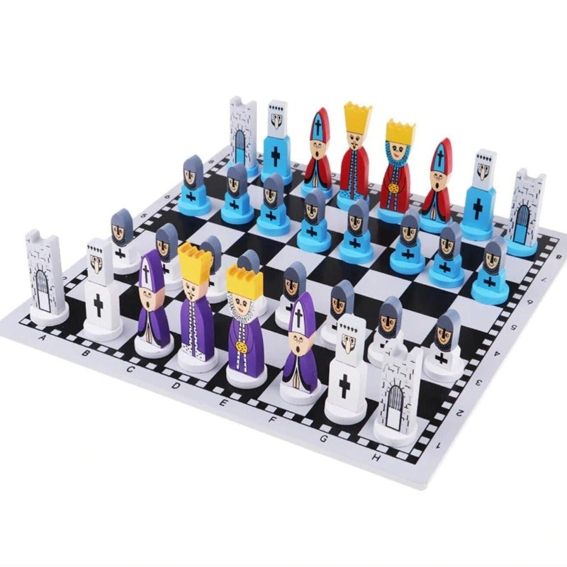 Jeu d'échecs en bois, stimulant pour la réflexion des enfants