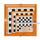 Jeu d'échecs pliable en bois avec renforts métalliques