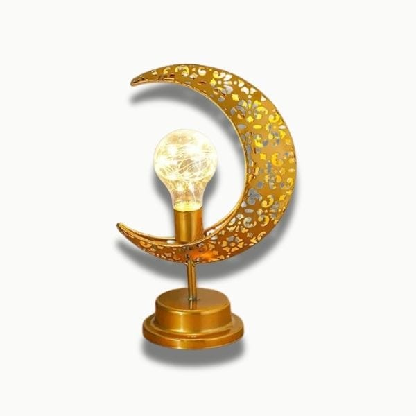 Veilleuse LED minimaliste posée sur une étagère