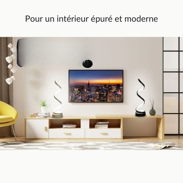 Lampe de table avec trois options de couleur d'éclairage