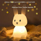 Veilleuse lapin en silicone avec lumière LED douce