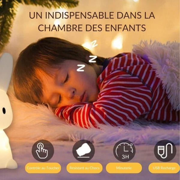 Veilleuse lapin avec connectivité Bluetooth pour musique