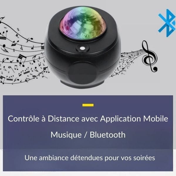 Veilleuse LED projetant des étoiles et nébuleuses colorées