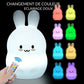 Veilleuse lapin en silicone avec lumière douce