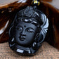 Pendentif Bouddha en obsidienne, protection énergétique