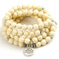 Mala complet en howlite blanche avec charme tête de Bouddha