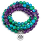 Mala complet en chrysocolla et améthyste avec médaille